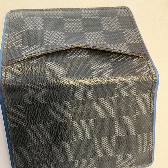 Louis Vuitton N64432 - Damier Graphite Canvas Pocket Organizer Neon Blue (Rare) - Picture 7 of 8